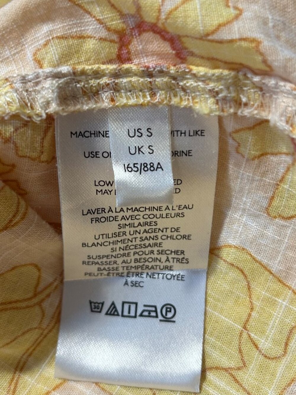 Womens Free People Yellow (Item- 4) Miss Daisy Cotton Floral Print Top S - Picture 12 of 12